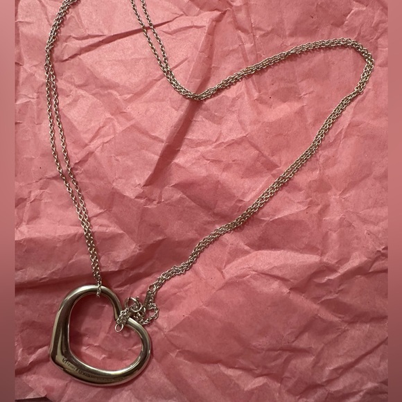 NE1 Tiffany x Elsa Peretti X-large open heart necklace ❤️♥️💖 - Picture 7 of 8